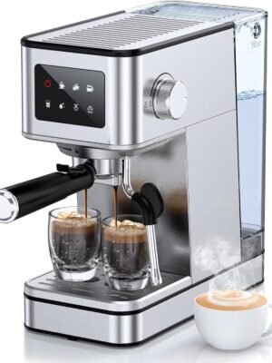 Compact Espresso Machine with Milk Frother