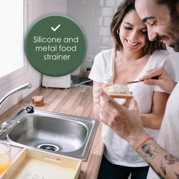 2-Piece Sink Strainer and Stopper Set – 3-in-1 Design